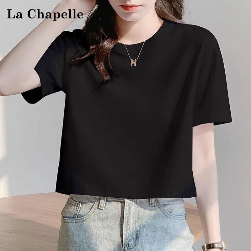 La Chapelle Women's Cropped Loose Short Sleeve T-Shirt