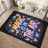 Magic Is in the Air Neon Letters Carpet with Stars and Fairy Design Suitable for use as an anti-slip for living room bedroom sofas