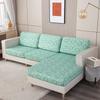 2 Farben elastische Sofa-Sitzkissenbezüge für Wohnzimmer, Sofabezug, geometrischer Couchbezug, L-förmiger Chaiselongue-Sofa-Schonbezug