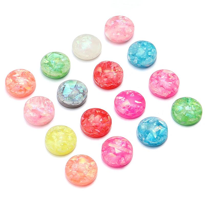 50pcs/lot 6-12mm Mix Color Round Cabochon Resin Beads Loose Beads For Jewelry Making DIY Necklace Bracelets Earring Accessories