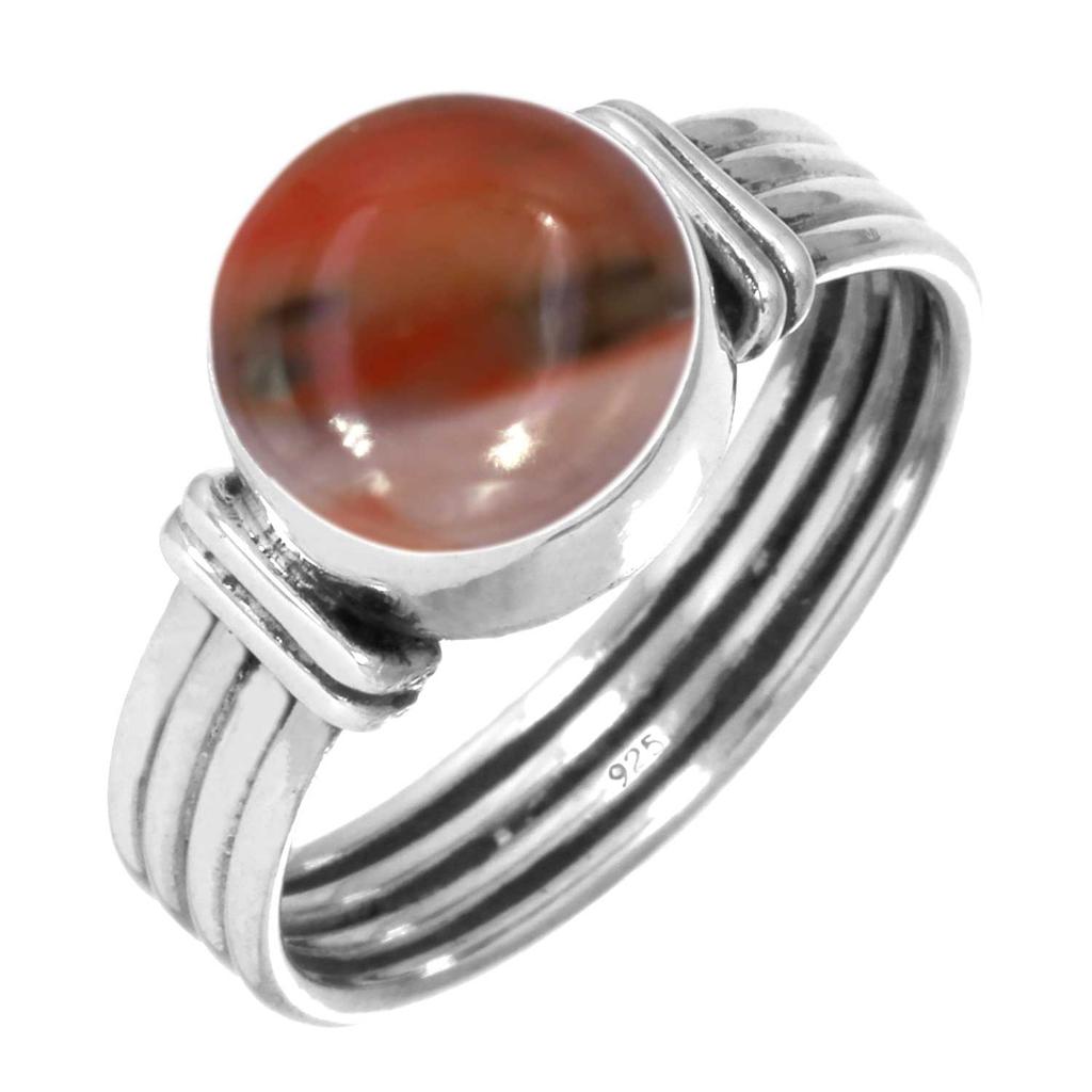 925 Sterlingsilber Ring Damen Edelstein Handgefertigter Schmuck Muttertagsgeschenk Mookait Montana Achat Moosachat Stachelige Auster Rhodonit Shivaauge Vintage