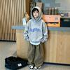 Autumn/Winter Children's Hooded Sweatshirt - Cool Street Colorful Graffiti 3D Letter Print Loose Long-Sleeved Hoodie