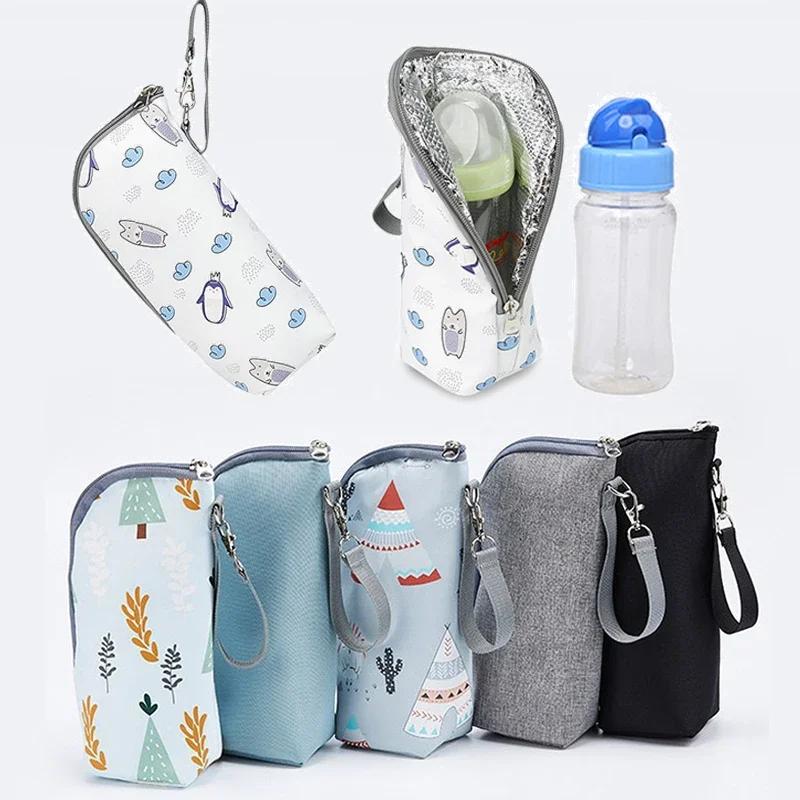 Bolsa para Biberones Portátil Calentador de Biberones para Mamá Molde de Aluminio para Alimentación de Bebés Aislamiento Bolsa para Colgar en el Cochecito para Salidas