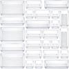 Drawer Compartment Storage Box Combination Set, Transparent Plastic Dresser Sundries Tray, Household Multi-functional Sorting Box