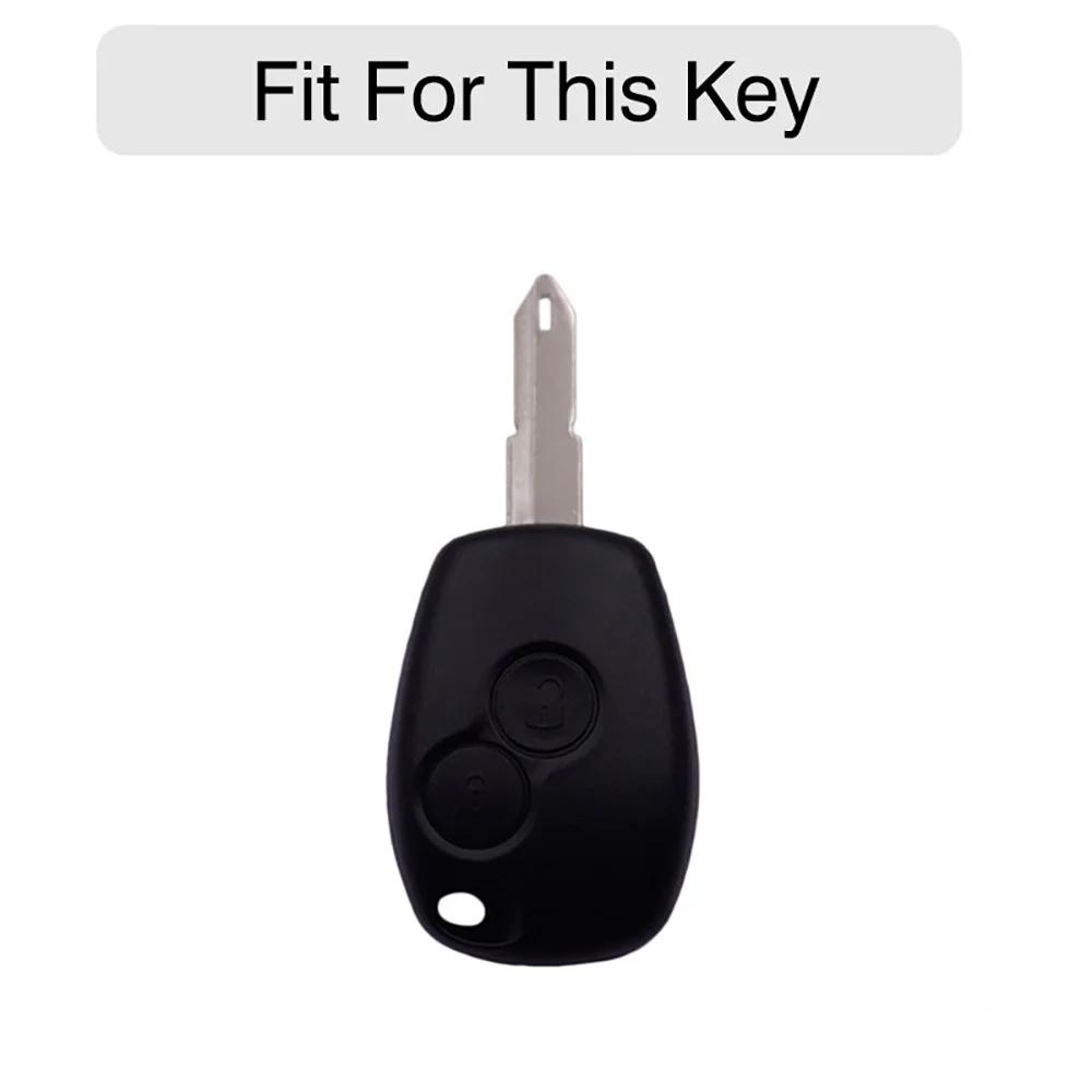For Renault Kangoo Dacia Scenic Megane Sandero Captur Twingo Modus 2 Buttons Silicone Car Key Skin Protector Cover Case Keychain