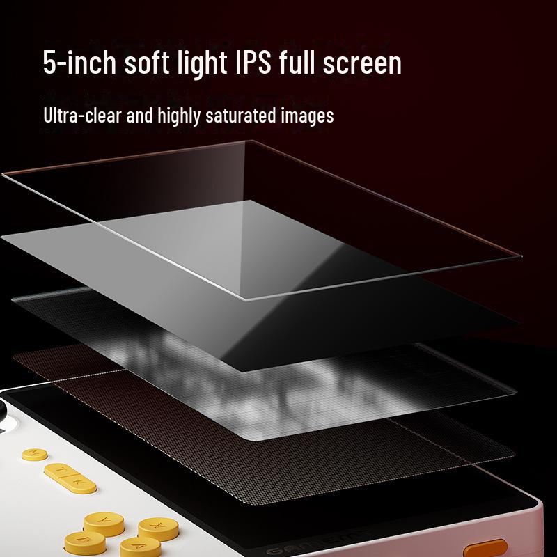 5-inch Dual-Handle Retro Handheld Game Console with TV Projection