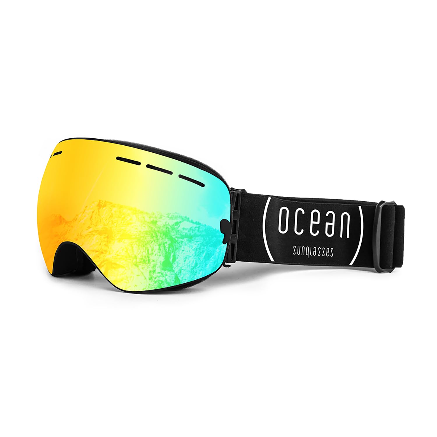 

OCEAN CERVINO Snow Dual UV Black Goggles, Unisex, Lens, Protection, Anti-Fog, Scratch-Resistant, (Yellow Lens), OCN-YH3101-1 [Authentic] чёрный