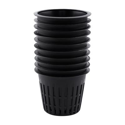 10 stücke Heavy Duty Mesh Topf Net Tasse Korb Hydrokultur Anlage Wachsen Klon Schwarz