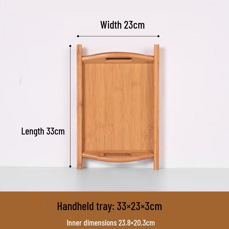 Bamboo Wood Rectangular Tea Tray