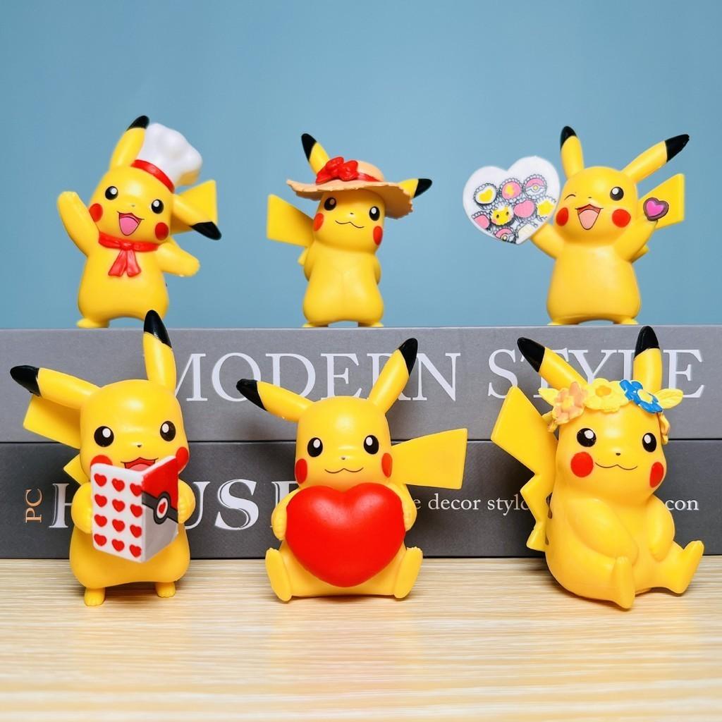 

Adorable Pikachu Cartoon Car Doll Set Hand Decorated With Quality Pvc Material For Kids