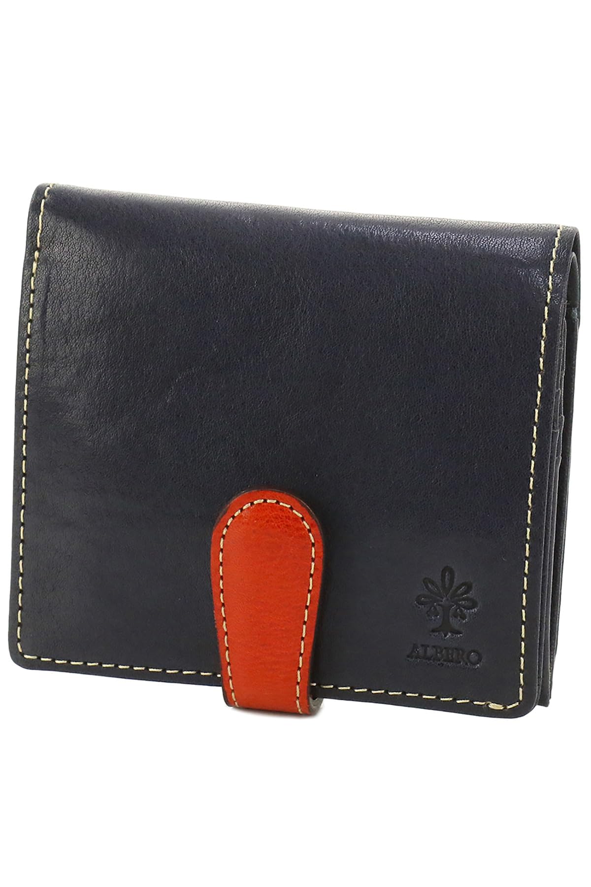 

Bifold Wallet Genuine Leather Navy [Albero] Women s AL-6414-62 Темно-синій