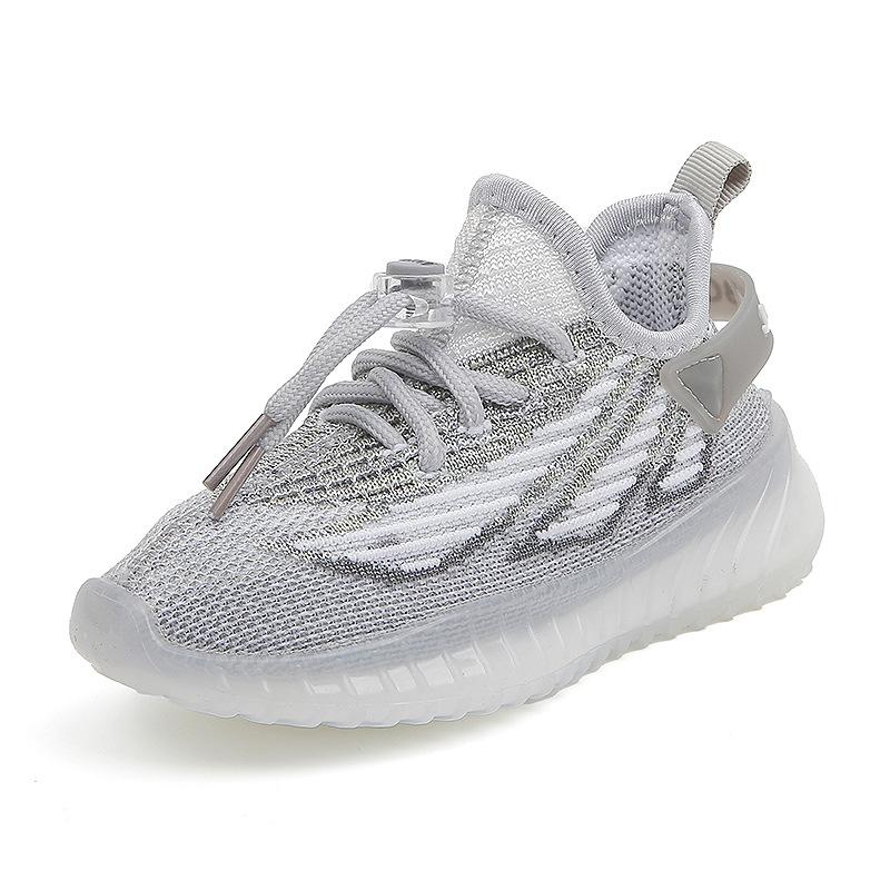 Spring and Autumn Children's Ultra-light Soft-soled Comfortable Boys and Girls Fashion Breathable Flying Knit Sports Shoes