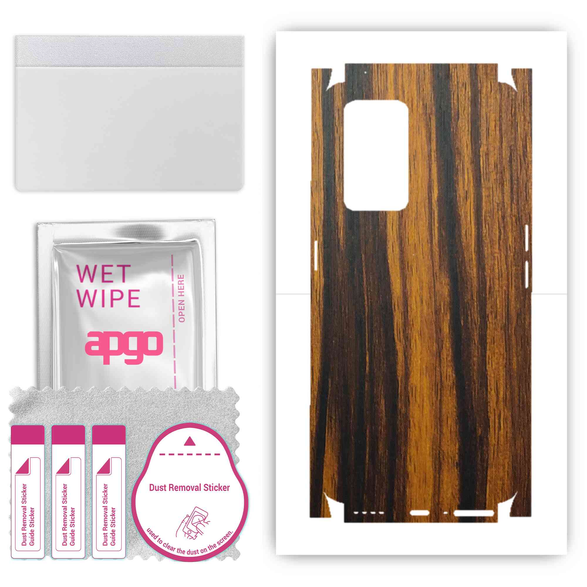 

apgo Protective Skin Sticker for the back+sides compatible with Realme GT Neo2, Full Wrap Film, Foil, Vinyl - Pattern Tigerwood