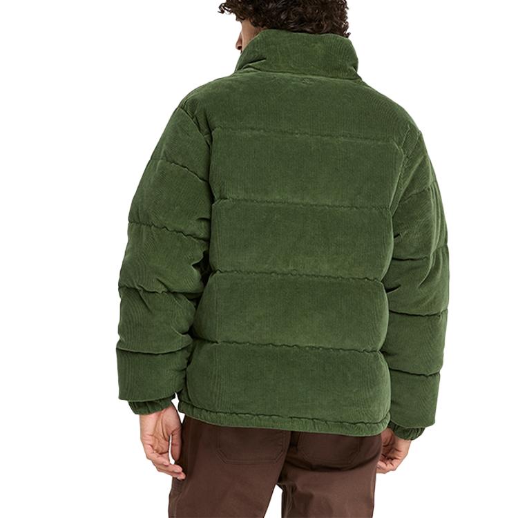 Timberland Stand Collar Warm Versatile Duck Down Puffer Jacket Men Jacket Black-Forest-Green A6X6J-EIN