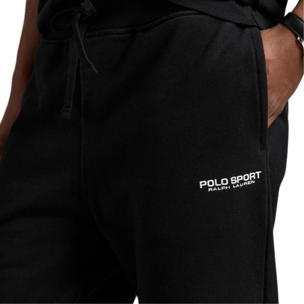 Polo Ralph Lauren Fleece Schnürhose Lang Gestrickte Sporthose Unisex Hose Schwarz MNPOPNT1BQ20535-001