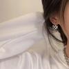 Love Checkerboard Stud Earrings 2025 New Trendy Texture Earrings Earclips Earrings Without Earrings