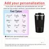 Insulated Travel Coffee Mug, Customizable Portable To Go Camping Stainless Steel Coffee Cup with Lid, for Hot & Cold Drinks