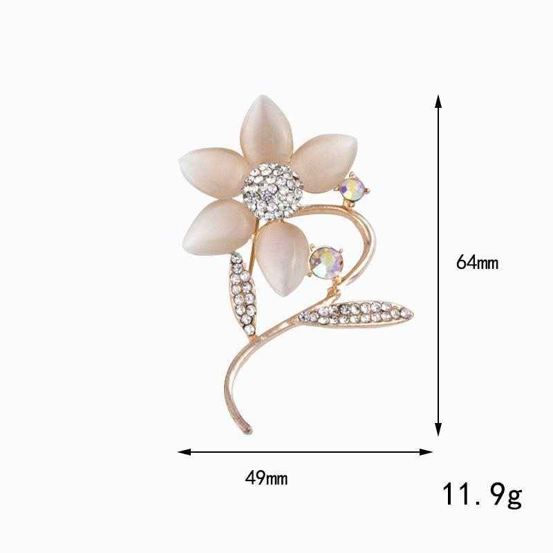 1Pc Romantic Flower Brooch for Women Girls Exquisite Flower Plant Pins Brooches Jewelry Trendy Accessories Party Gift