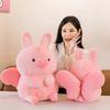 Cute Pink Rabbit-ear Flying Pig Plush Toy For Girls Stuffed Animal Doll Gift Decorative Pillow Sofa Ornament 45/55/75cm