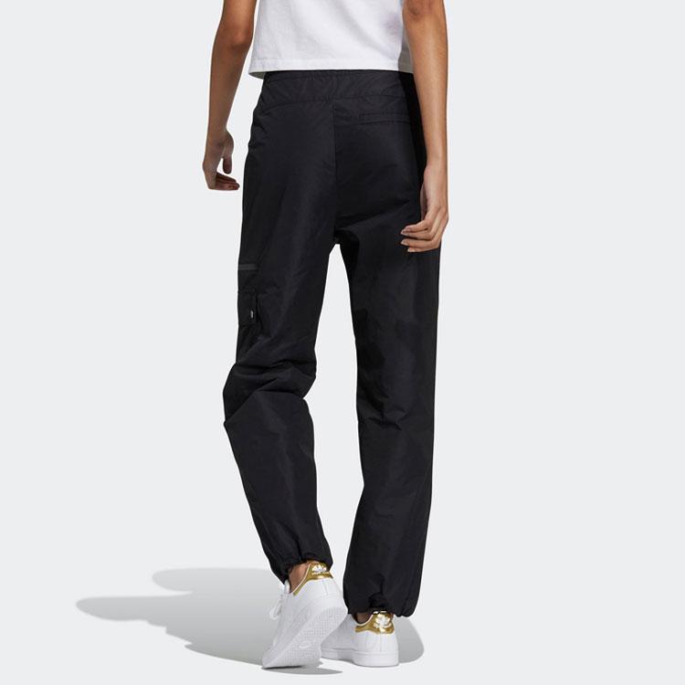 Adidas Originals Prem Pants Solid Color Logo Straight Leg Work Pants Women Pants Black GU5788