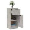 Vidaxl Cabinet, Concrete Grey, 30X30X70 Cm, Wood-Based Material