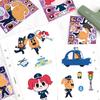 8 Blatt Cartoon Hund Sheriff Gesicht machen Puzzle Aufkleber Kinder Gestalte dein eigenes DIY-Spiel Kinder Puzzle Lernspielzeug