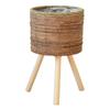 Woven Plant Rack Flower Frame Pots Straw Pots Hand Arrangement Plant Stands Indoor Holder Stool Pots Trays Decorations