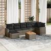 VidaXL Garden Lounge Set with Cushions 8 Pcs, Patio Sofas, Patio Furniture Set, Outdoor Furniture, Grey 3224233