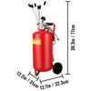 5 Gallon/22.7L Oil Extractor, Portable Air Pneumatic Waste Oil Garage Extractor Drain Draine Tank