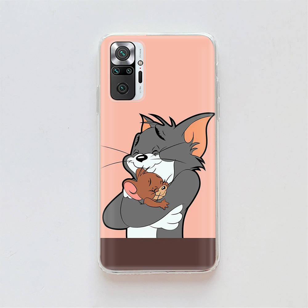 Transparent Case for Samsung A04 A14 A23 A34 A54 M23 M33 M52 M53 Realme Narzo 50 50I 50a Prime C35 C55 C30S 10 9 Pro T-92 Tom Jerry Cat