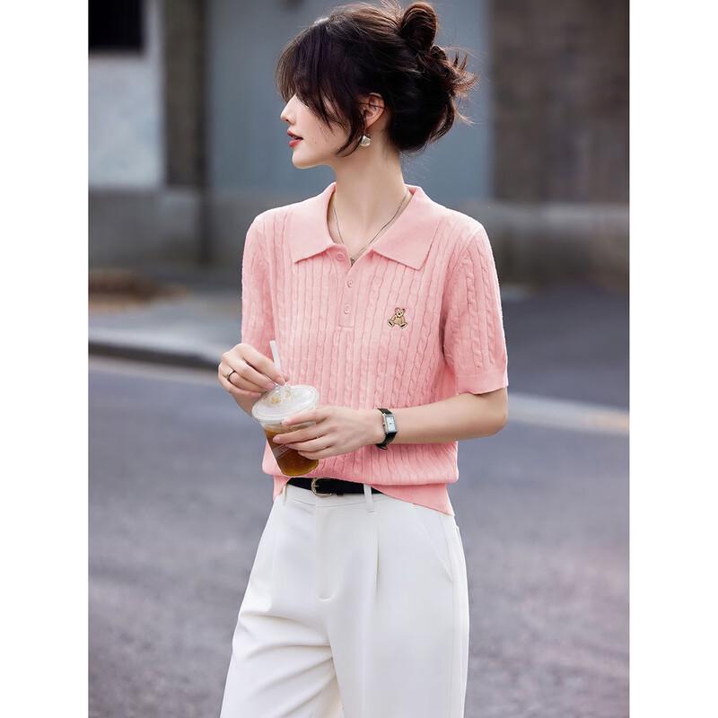 

Awakening Paradise Bear Embroidery Knit Pullover Top One Size