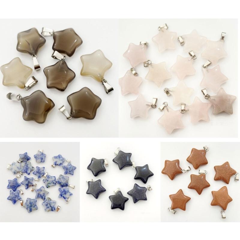 Star Pendant Star Charm Fashion Jewelry Accessory Natural Stone Material Jewelry Findings Perfect Gift for Women Girls