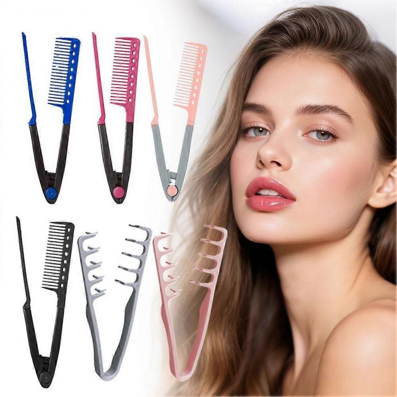 Professional Heat Resistant Styling Comb for Straightening and Smoothing Hair with Ergonomic Non-Slip Handle Suitable for Wet and Dry Use