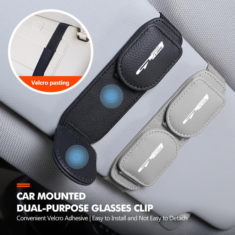 AHL1 Car Sun Visor Eyeglass Holder Card Clip Storage Accessories For KIA Rio K5 K2 Sportage Ceed Sorento Picanto Stinger Soul