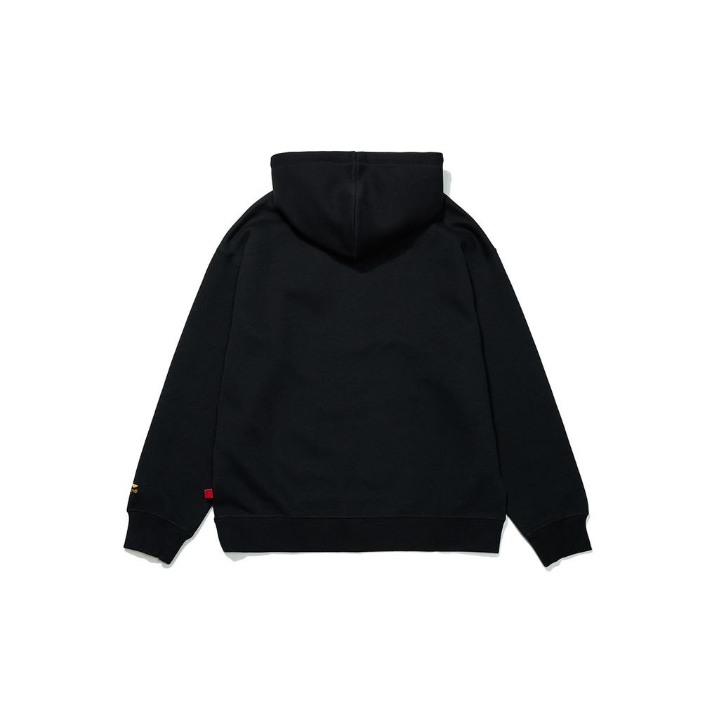 Li-Ning New Year Edition Cartoon Print Loose Hoodie Women Tops Black AWDT056-2