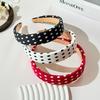 Modisches Polka-Dot-Stirnband für Outdoor-Reisen, Freizeit, tägliches Tragen, dekoratives Haaraccessoire, stylischer Stoff-Haarreif für Damen & Mädchen