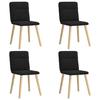 VidaXL Chaises à manger lot de 4 noir tissu, chaise, chaise de salon, chaise d'accent, chaise de cuisine, siège de salle à 3315322