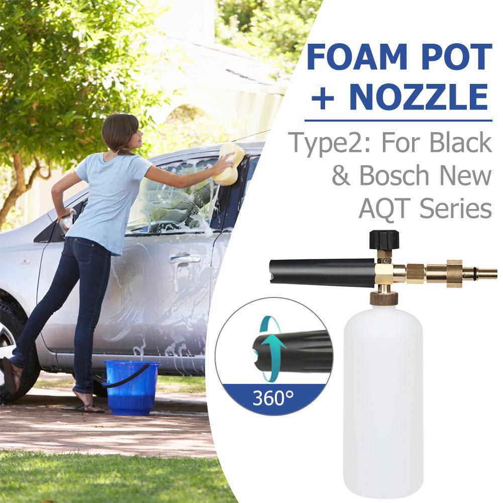 1L Plastic Foam Generator for Karcher &Lavor Car Wash Foam Tank Snow Foamer Lance Nozzle Garden Watering Washing Cleaning Tools