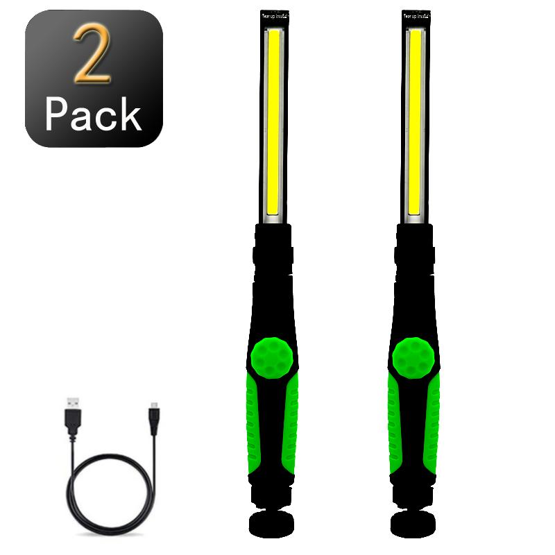 Handheld 4 Mode COB Work Light Adjustable Magnetic Inspection Light USB Rechargeable Torch Flashlight for Camping Hiking Working