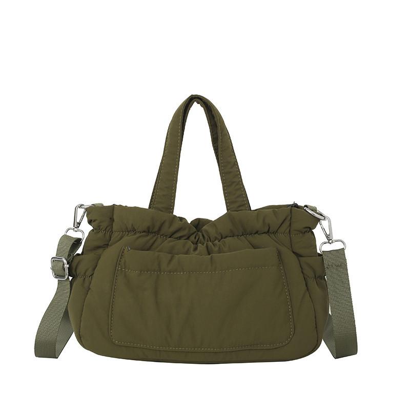 Nylon Tote Bag For Women With Zipper Closure And Mobile Pocket For Daily Use