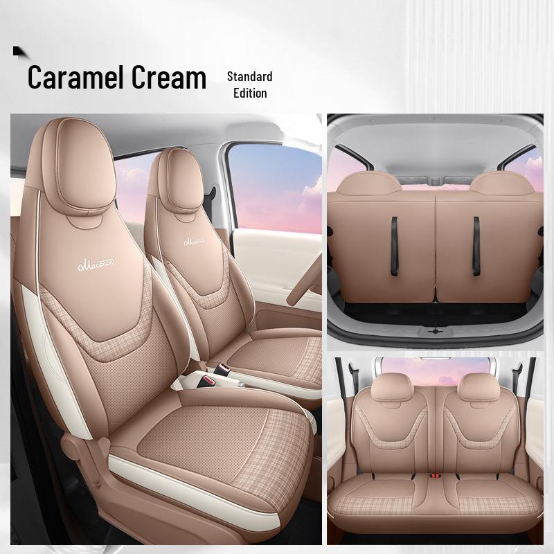 26 Model Wuling Hongguang Mini EV Seat Covers - Macaron Edition, All-Season Cushions 5th Gen Wuling Mini