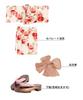 Yukata Two Change 3 Piece Set Heiko Junior Girls First Love [KYOETSU] Set, Yukata, Parts, Girls, Unbleached, Weave, (Yukata, Obi, Geta), (10.