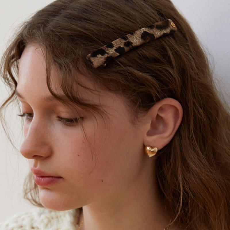 OVLA klassische Leoparden-Haarspange_schmal lang_2 Farben HP038