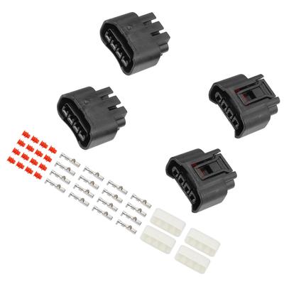 VekAuto Pontiac Compatible Scion Compatible with Toyota 4 Set Connector Plug Clip Kit #9098011885 Plastic Black Copper