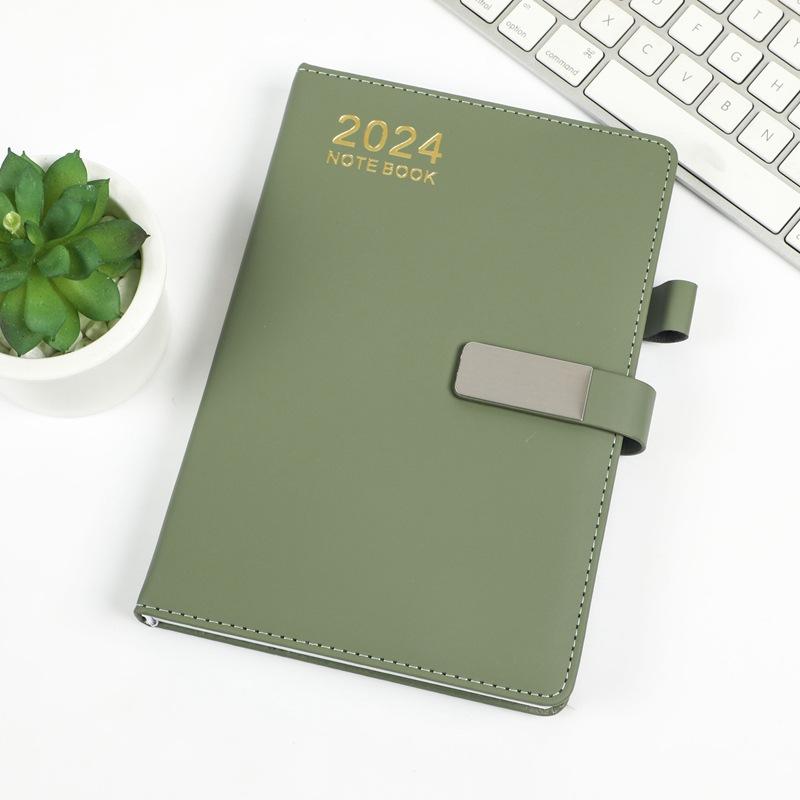 Custom Logo A5 PU Leather Agenda Planner Journal Notebook Office School Diary