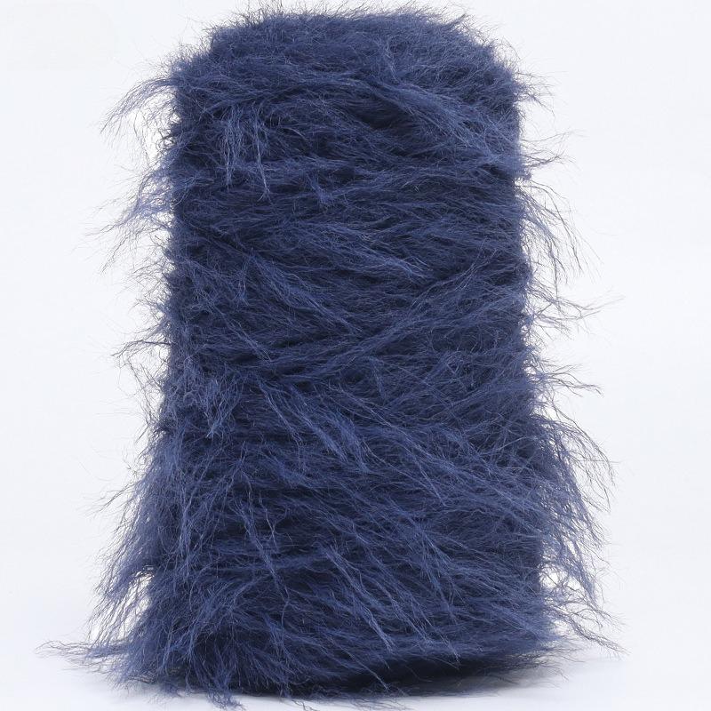 8cm Faux Mink Long Fur Hand Knitting Yarn DIY 500g Solid Color Soft Skin-Friendly Handmade Knitted Shawls Scarf Hat Yarn