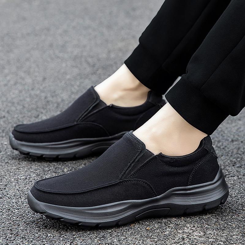 Autumn new one-pedal men's shoes large size platform casual shoes men's outdoor breathable denim sneakers