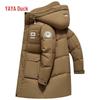 Men's Winter Mid-Length Hooded Duck Down Jacket