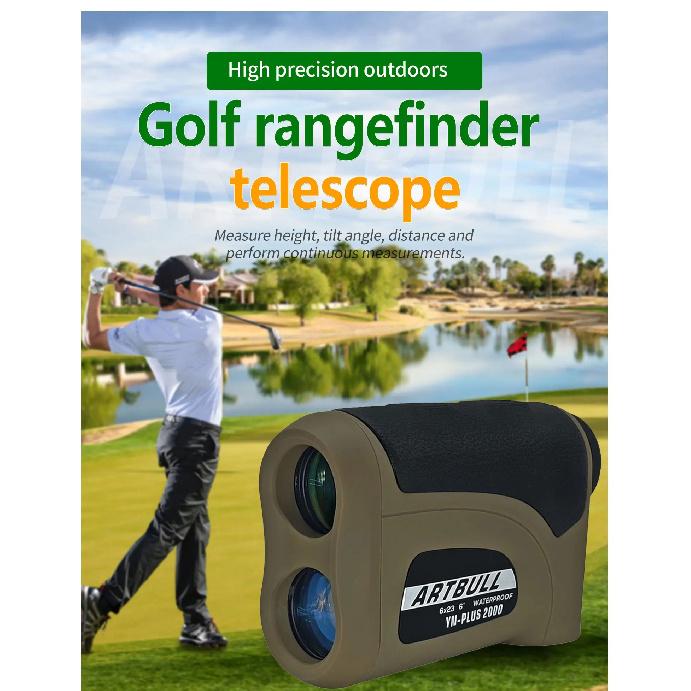 2000m Laserový diaľkomer na dlhé vzdialenosti Golf Lov Sklon Meranie vzdialenosti Vonkajší ďalekohľad