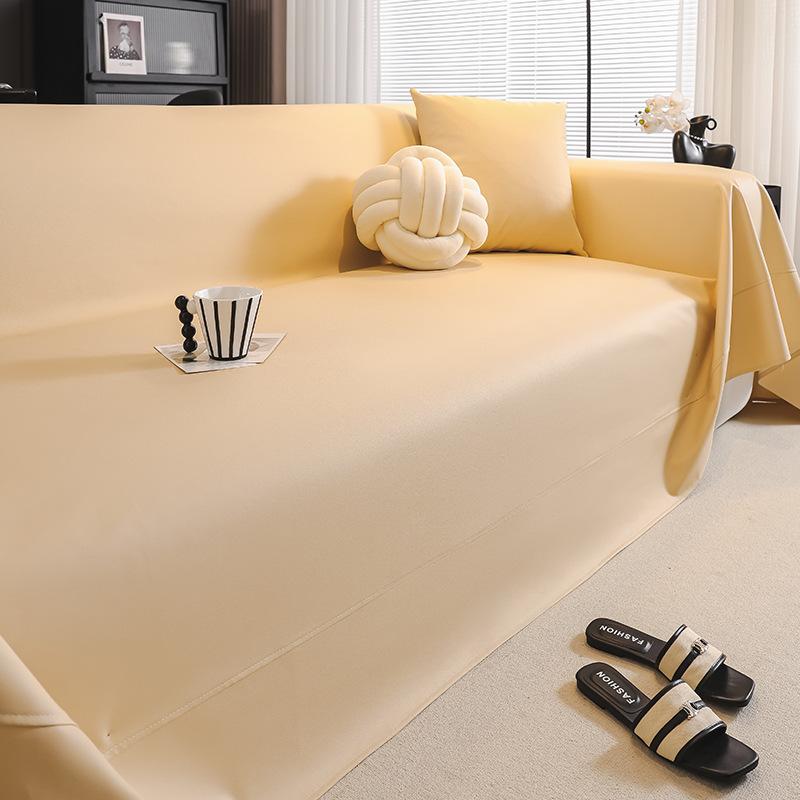 New Leather Sofa Seat Cushion Modern Light Luxury Four-season Universal Leather Sofa Cushion Non-slip and Dirt Cover